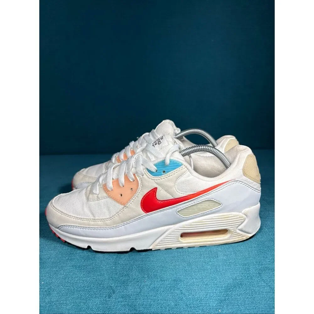 Nike Air Max 90 The Future Is In The Air Sail Infrared Men’s Size 10 DD8496-161